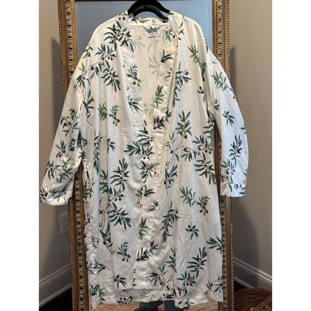 Pottery Barn Monique Lhuillier Olive Orchard Kimono Robe Size M/L